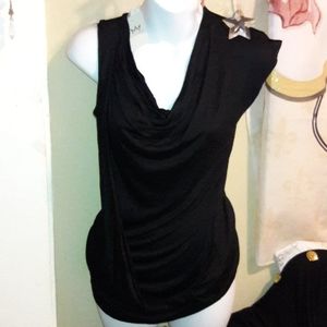 Nicki Minaj Blouse Top Black Aqua Party Size M